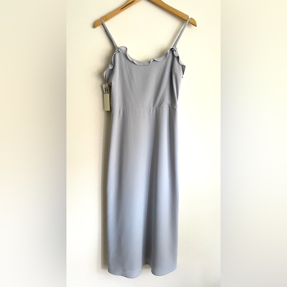 Aritzia Wilfred Philomene Sleeveless Midi Dress in Pearl Grey NWT - Picture 5 of 12
